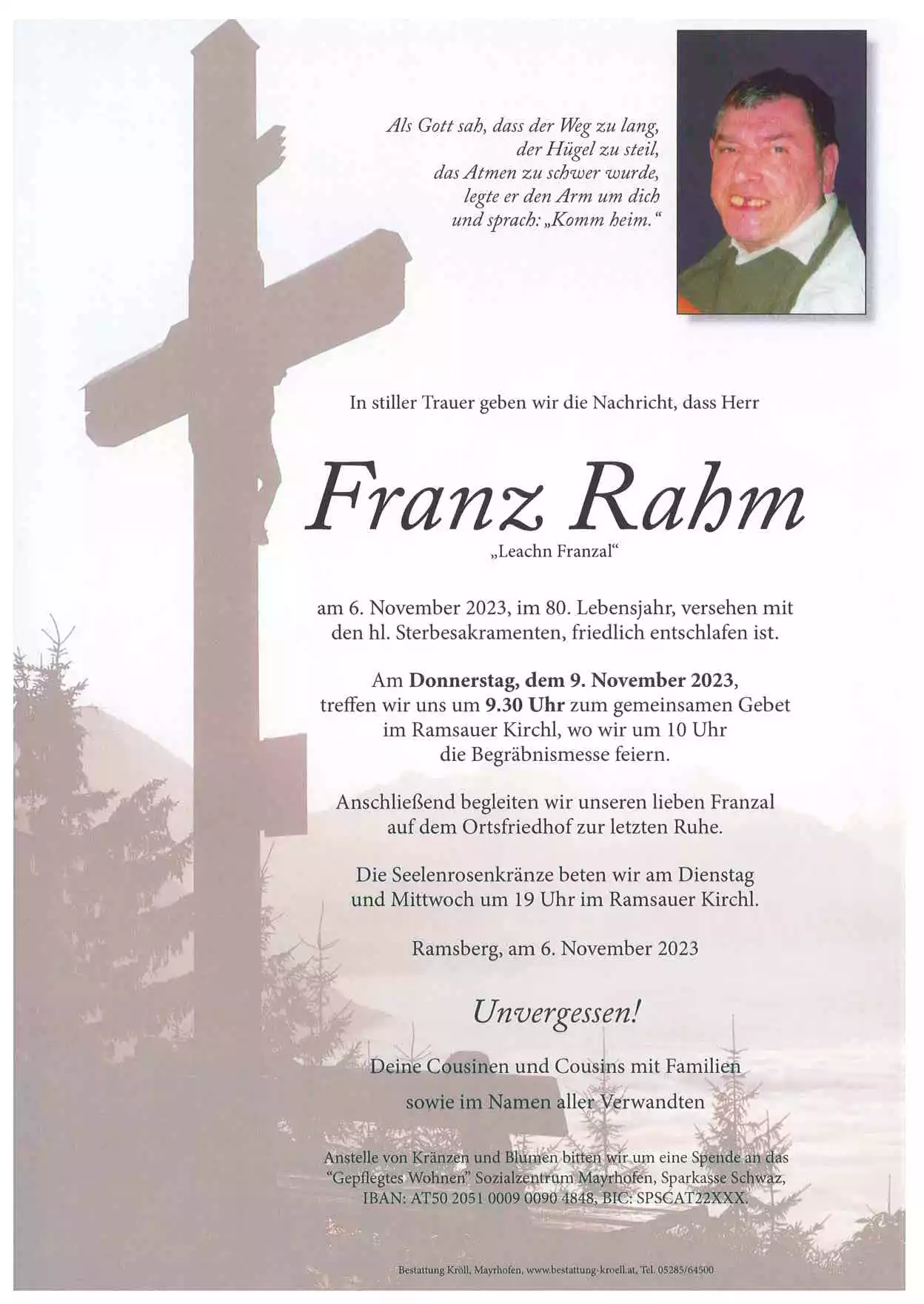 Parte von Franz Rahm